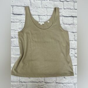 Vince khaki green sleeveless tank top M